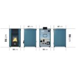 Технически Характеристики на Пелетна камина с водна риза EcoSpar Minima 12 kw