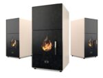Пелетна камина с водна риза EcoSpar NOVA 30 kW Бежава