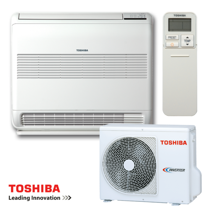 Инверторен климатик Toshiba Bi-flow RAS-B10J2FVG-E1 + RAS-10J2AVSG-E - подов тип